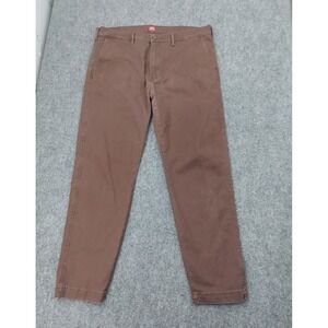 Levis XX chino Pants Men 38x32 Brown Standard Taper Khakis Casual Stretch Preppy